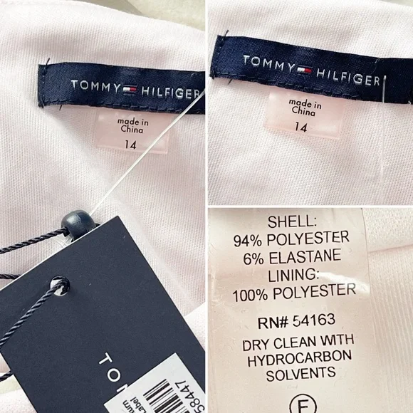 NEW Tommy Hilfiger Ponte Colorblock Shift Sheath Dress Sleeveless Women’s Sz 14 - Picture 6 of 6
